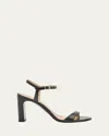 Stuart Weitzman Babette Leather Ankle-strap Sandals In Multi