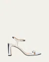 Stuart Weitzman Babette Metallic Ankle-strap Sandals