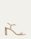 Stuart Weitzman Babette Metallic Ankle-strap Sandals