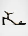 Stuart Weitzman Babette Patent Ankle-strap Sandals