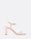 Stuart Weitzman Babette Patent Leather Ankle-strap Sandals In Pink