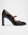 Stuart Weitzman Babette Patent Leather Mary Jane Pumps In Black