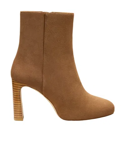 Stuart Weitzman Babette Platform Zip Bootie In Brown