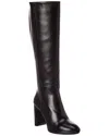 Stuart Weitzman Babette Platform Zip Leather Boot In Black