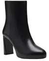Stuart Weitzman Babette Platform Zip Leather Bootie In Black