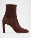 Stuart Weitzman Babette Suede Booties In Brown