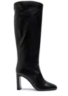 Stuart Weitzman Babette Tubo 85 Leather Knee-high Boots In Black