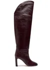 Stuart Weitzman Babette Tubo 85 Leather Over-the-knee Boots In Burgundy