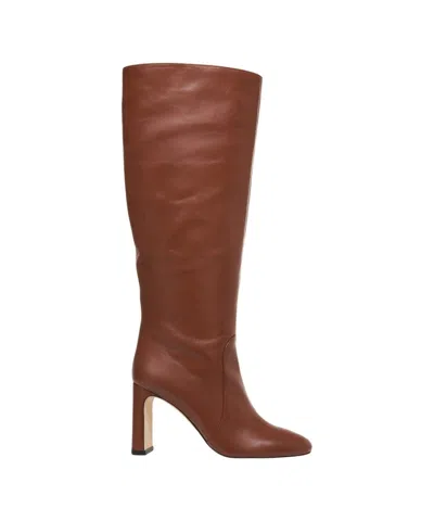 Stuart Weitzman 'babette Tubo' Leather Boots In Red