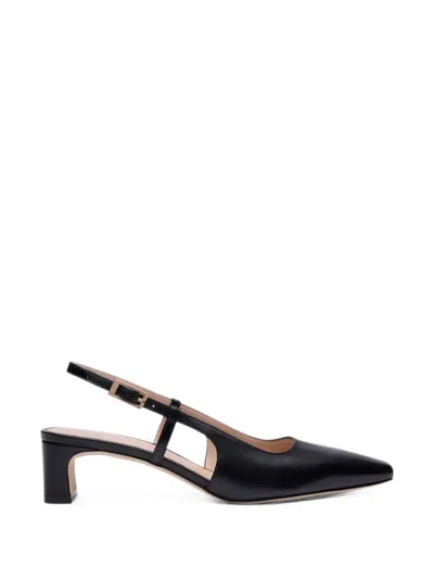 Stuart Weitzman Baby Babette Leather Pumps In Black