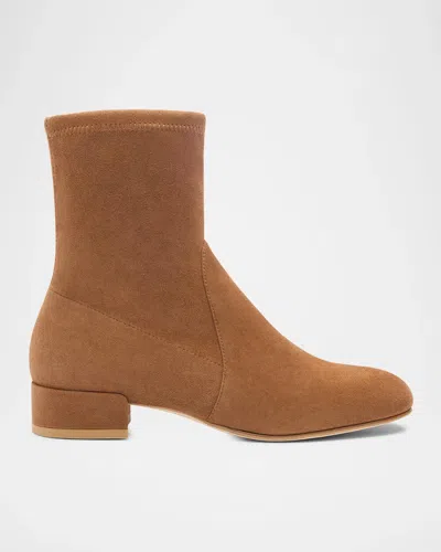 Stuart Weitzman Bacari 25mm Suede Ankle Boots In Brown
