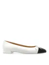 Stuart Weitzman Sleek Bow Flat Ballerina Shoes In Nude & Neutrals