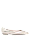 Stuart Weitzman Emilia Mini Flat In Silver