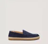 Stuart Weitzman Loafers With Espadrille Sole And Suede Upper In Blue