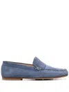 Stuart Weitzman Slip-on Loafers Suede Rubber Sole In Blue
