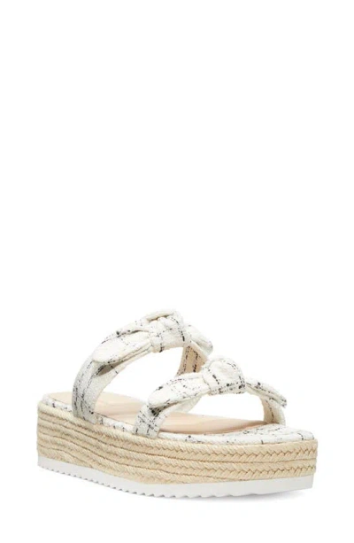 Stuart Weitzman Bandeau Espadrille Flatform Sandal In Cream