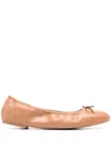 Stuart Weitzman Bardot Ballerina Shoes In Brown