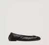 Stuart Weitzman Bardot Bow Flat In Black