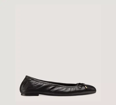 Stuart Weitzman Bardot Bow Flat In Black