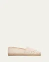 Stuart Weitzman Bareitall Cotton Espadrille Loafers