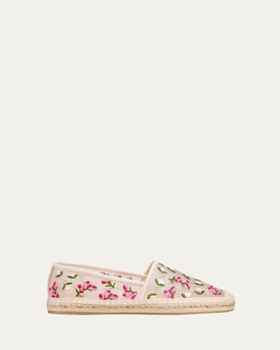 Stuart Weitzman Bareitall Cotton Espadrille Loafers