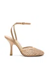 Stuart Weitzman Bareitall Crystal-embellished Ankle Strap Pumps In Burgundy