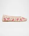 Stuart Weitzman Bareitall Ballet Flats In Rosewater Multi/rosewater