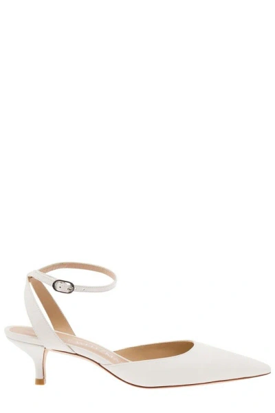 Stuart Weitzman Barelythere Pointed In White