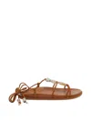 Stuart Weitzman Beaded Wrap Sandals In Multi