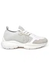 Stuart Weitzman Beige Fabric Sneakers In Beige