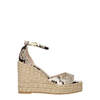 Stuart Weitzman Beige Leather Wedge
