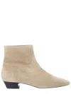 Stuart Weitzman Mini Stiletto Ankle Boots With 5 Cm Heel In Beige