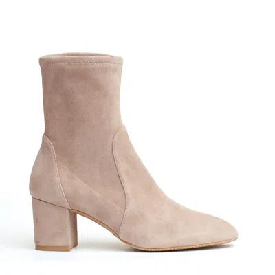 Stuart Weitzman Beige Suede Ankle Boot 70mm