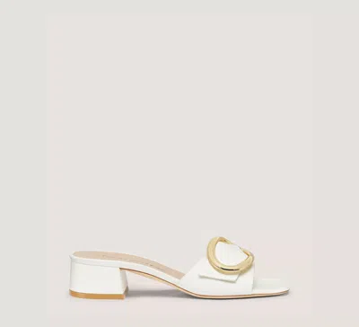 Stuart Weitzman 35mm Benni Mules In White