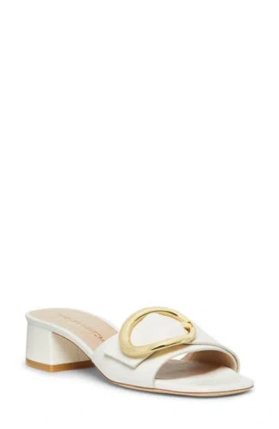 Stuart Weitzman 35mm Benni Mules In White