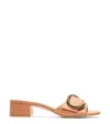 STUART WEITZMAN STUART WEITZMAN, BENNI 35 SLIDE, SANDALS, TAN, SPORT CALF