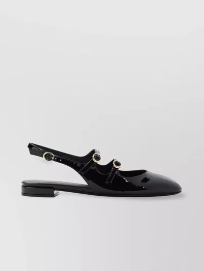 STUART WEITZMAN BENNI BALLERINAS LEATHER SLINGBACK ROUND TOE