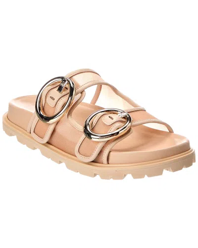 Stuart Weitzman Benni Mesh & Leather Sport Slide In Multi