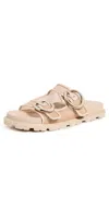 Stuart Weitzman Benni Sport Slides Beige/barely Beige In Beige/barely Beige