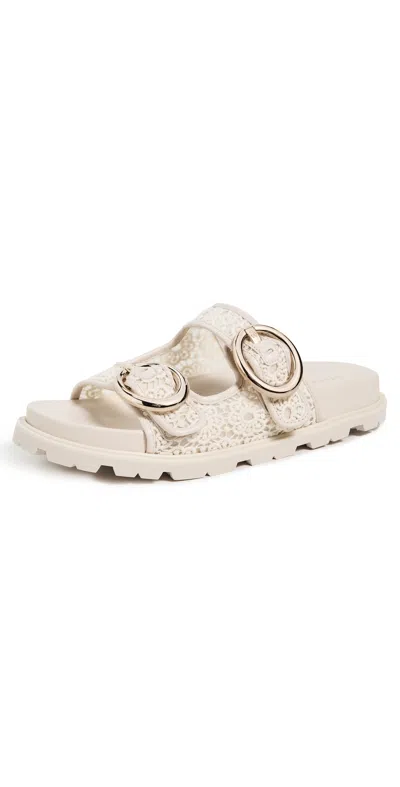 Stuart Weitzman Benni Sport Slides Linen