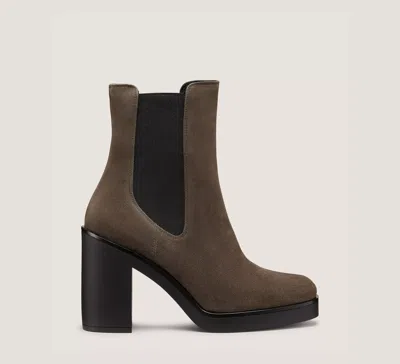 Stuart Weitzman Bethenny 80 Chelsea Bootie In Charcoal