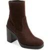Stuart Weitzman Bethenny 80 Zip Bootie In Hickory Sport Suede
