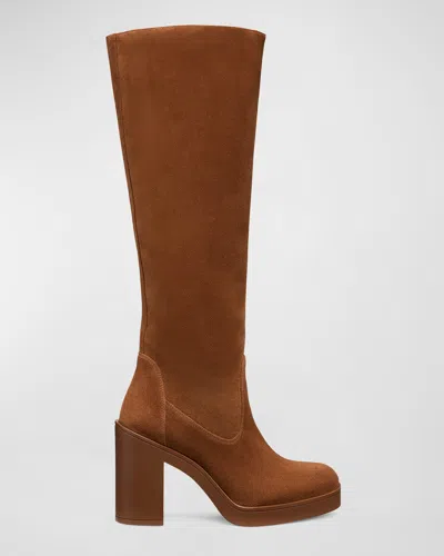 Stuart Weitzman Bethenny 80 Boot Knee-high In Coffee Tonal