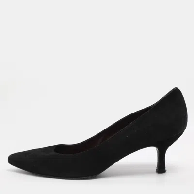 Stuart Weitzman Isla Suede Pumps In Black