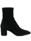Stuart Weitzman Maeve Suede Booties In Black