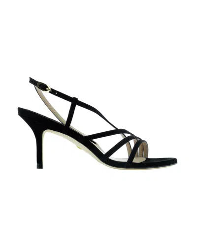 Stuart Weitzman Black Clasp High-heeled Sandals