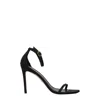 Stuart Weitzman Black Crystals Sandal