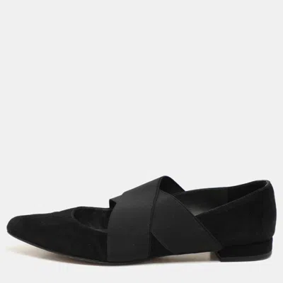 Stuart Weitzman Black Elastane And Suede Pumps