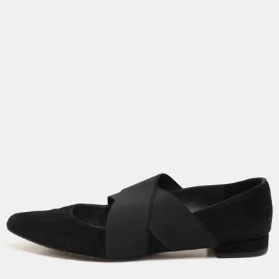 Pre-owned Stuart Weitzman Black Elastane And Suede Pumps Size 37