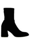 Stuart Weitzman Black Flare Block Ankle Boots In Black